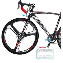 Load image into Gallery viewer, Eurobike Road Bike EURXC550 21 Speed 49 cm Frame 700C K Wheels Road Bicycle Dual Disc Brake Bicycle Black White