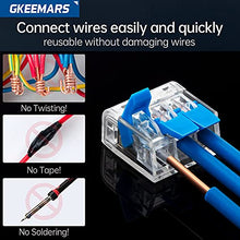 Load image into Gallery viewer, GKEEMARS 50 Pcs Electrical Lever Wire Nuts Connectors, Wire Splicing Connector Terminal Blocks 221-413 (3 Conductor)