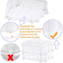Load image into Gallery viewer, New brothread 3 Layers Stackable Clear Storage Box/Organizer for Holding 60 Spools Home Embroidery & Sewing Thread and Other Embroidery Sewing Crafts (Spool Size Requirement: H≤2.2"; W≤1.69")