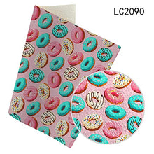 Load image into Gallery viewer, 5pcs Fake Leather Fabric for Sewing Clothe Furniture Eco Imitation Sheets Donuts Pattern DIY Bow Hair Accessories Supplies 2230cm/A4