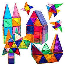 Load image into Gallery viewer, PicassoTiles 60 Piece Set 60pcs Magnet Building Tiles Clear Magnetic 3D Building Blocks Construction Playboards - Creativity Beyond Imagination, Inspirational, Recreational, Educational, Conventional