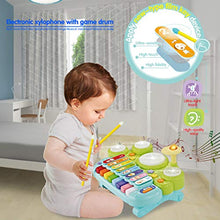 Load image into Gallery viewer, fisca 3 in 1 Musical Instruments Toys, Electronic Piano Keyboard Xylophone Drum Set - Learning Toys with Lights for Baby & Toddler 1 2 3 Year Old Boys and Girls