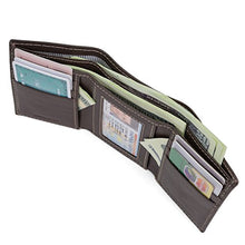 Load image into Gallery viewer, Timberland Men's Leather Trifold Wallet with ID Window, Brown (Cloudy), One Size