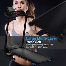 Load image into Gallery viewer, SereneLife Smart Digital Folding Treadmill - Electric Foldable Exercise Fitness Machine, Large Running Surface, 3 Incline Settings, 12 Preset Program, Sports App for Running & Walking (SLFTRD30)
