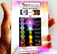 Load image into Gallery viewer, Jet Blue Kyanite Orgone Tower Buster Orgonite Piezo Electric EMF Protection Generator Frequency Ions Tested Cloud Chem Buster 40 Page Jet International Crystal Therapy Booklet