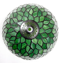 Load image into Gallery viewer, Tiffany Style Table Lamp Light Green Wisteria Stained Glass Lampshade 18 Inch Tall Beside Bedroom Desk Lamps Antique Zinc Base for Living Room Office Lighting S523 WERFACTORY