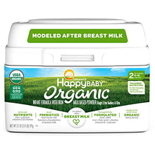 Load image into Gallery viewer, Happy Baby Organic Infant Formula Milk Based Powder with Iron Stage 2, 21 Ounce (Packaging May Vary)