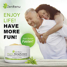 Load image into Gallery viewer, Organic Hemp Pain Relief Cream Large (4 oz) Value Size by ZenRenu - MSM Turmeric Arnica - Made in USA Premium Hemp Extract & Hemp Oil for Pain Relief
