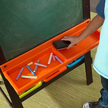 Load image into Gallery viewer, KidKraft Wooden Storage Easel with Dry Erase and Chalkboard Surfaces, Children's Art Furniture - Espresso, Gift for Ages 3+ 25.2 x 23.2 x 47.6