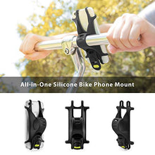 Load image into Gallery viewer, Bone Bike Tie X Universal Bike Phone Mount, Bicycle Handlebar Stroller Cell Phone Holder for iPhone 8 7 6s Plus 5 SE Samsung Galaxy S8 S7 Note 6, 4 to 6 Inch Smartphone- Black