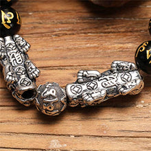 Load image into Gallery viewer, ZenBless Fengshui Pi Xiu Double Pi Yao Bracelet Black Mantra Bead Bracelets Attract Wealth and Good Luck