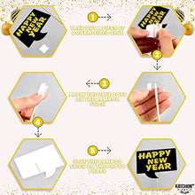 Load image into Gallery viewer, New Years Eve Photo Booth Props 2023 - Glitter, Pack of 25 | New Years Photo Booth Props 2023 | New Years Eve Party Supplies 2023 | NYE Photo Booth Props 2023, Happy New Year Decorations 2023 Props