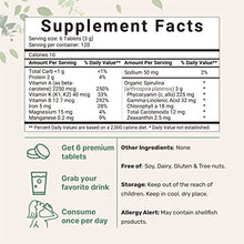 Load image into Gallery viewer, Organic Spirulina Supplement (Raw Spirulina Organic Filler Free), 3000MG Per Serving, 720 Tablets (4 Month Supply), Rich in Vegan Protein, Vitamins & Prebiotics, Premium Spirulina Pills Organic