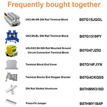 Load image into Gallery viewer, Erayco UK2.5N-GR DIN Rail Terminal Block, Screw Clamp, 600V 20A 24-12AWG, Pack of 100