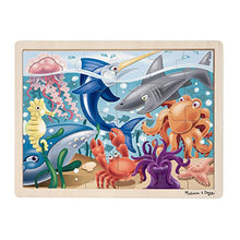 Load image into Gallery viewer, Melissa & Doug Under the Sea Ocean Animals Wooden Jigsaw Puzzle With Storage Tray (24 pcs)