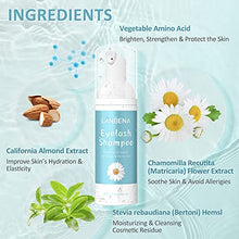 Load image into Gallery viewer, Eyelash Extension Cleanser, LANBENA Lash Shampoo, Eyelash Extension Shampoo, Lash Cleanser for Extensions, Lash Foam Cleanser, Chamomile Eyelash Cleaner, Paraben & Sulfate & Oil Free for Salon and Home Use (60ml 2 Fl Oz )