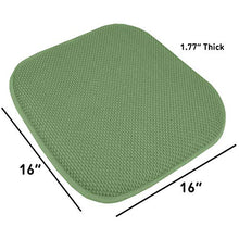 Load image into Gallery viewer, 4 Pack Memory Foam Honeycomb Nonslip Back 16" x16" Chair/Seat Cushion Pad