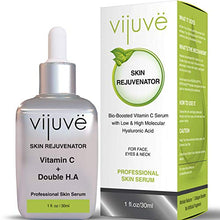 Load image into Gallery viewer, VIJUVE 45% Vitamin C Serum with Double Hyaluronic Acid & Anti-Aging Peptides - 60-times More Efficient than Kojic Acid - For Face & Neck to Keep Skin Elasticity, Reduce Wrinkles & Dark Spots, 30 ml