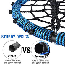 Load image into Gallery viewer, Trekassy 750 lb Spider Web Swing 40 inch for Tree Kids with Steel Frame and 2 Hanging Straps