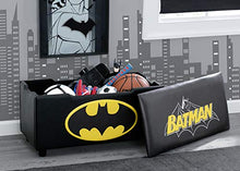 Load image into Gallery viewer, DC Comics Batman Upholstered Storage Bench for Kids | Perfect for Bedrooms/Playrooms/Living Rooms | Features Fun Graphics of Batman