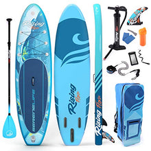 Load image into Gallery viewer, SereneLife Inflatable Stand Up Paddle Board (6 Inches Thick) with Premium SUP Accessories & Carry Bag | Wide Stance, Bottom Fin for Paddling, Surf Control, Non-Slip Deck | Youth & Adult Standing Boat