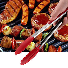 Load image into Gallery viewer, Hotec Premium Stainless Steel Locking Kitchen Tongs with Silicon Tips, Set of 3-7", 9" and 12"