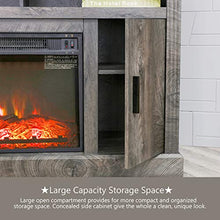 Load image into Gallery viewer, PatioFestival Electric Fireplace TV Stand Entertainment Center Corner Fire Place Heaters Tv Console with Generic Rustic Furniture for TVs up to 42" Wide, Rustic