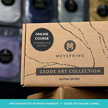 Load image into Gallery viewer, MEYSPRING Geode Art Collection - The Ultimate Set of Epoxy Resin Color Pigment with Resin Art Online Course - Metallic Pigment, Mica Powder, and Fine Glitter - Resin Supplies