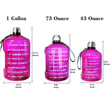 Load image into Gallery viewer, BuildLife 1 Gallon Water Bottle Motivational Fitness Workout with Time Marker/Drink More Daily/Clear BPA Free/Large 128OZ Capacity Throughout The Day(Purple,1 Gallon)