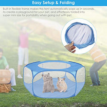 Load image into Gallery viewer, Ruiqas Pet Playpen Pet Cage Tent,Portable Small Animal Fence Cage Tent with Zippered Cover.(Blue120cm)