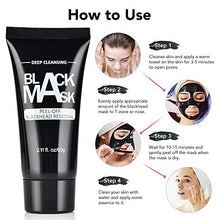 Load image into Gallery viewer, AFDEAL Blackhead Remover Face Mask, Charcoal Peel Off Mask, Bamboo Activated Black Charcoal Masks with Brush, Deep Cleansing Purifying Facial Mask for All Skin Types, for Both Men and Women 2.11 fl/oz