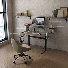 Load image into Gallery viewer, DAR CORE Computer Gaming Desk, Standard, Gray/Black
