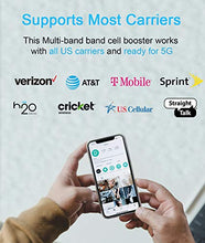 Load image into Gallery viewer, 5G Cell Phone Signal Booster Repeater for Home and Office - Improves 5G and 4G LTE Signal for Verizon, AT&T, T-Mobile, Sprint - Multiple Band 2/4/5/12/13/17 for 5G