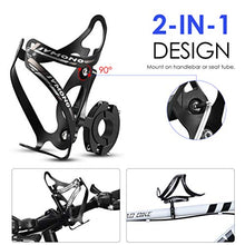 Load image into Gallery viewer, RUNACC Bike Water Bottle Holder, Bicycle Water Bottle Cages Adjustable 180 Degree Rotating for MTB Stroller Motorcycles Black