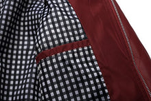 Load image into Gallery viewer, Tanming Men's Casual Slim Fit Lightweight Zip Up Softshell Bomber Jacket (XX-Large, Red)
