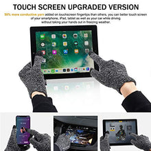 Load image into Gallery viewer, TRENDOUX Driving Gloves, Unisex Knit Winter Touchscreen Glove Men Women Texting Smartphone - Elastic Cuff - Thermal Wool Lining - Stretchy Material Black White - L