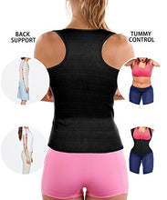 Load image into Gallery viewer, GAODI Women Waist Trainer Sauna Vest Slim Corset Neoprene Cincher Tank Top Weight Loss Body Shaper (M, Black)