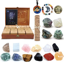 Load image into Gallery viewer, Yunoun Healing Stones and Crystals Set - Gemini Zodiac Stones - Astrology Healing Crystal Horoscope Gift Energy Crystals for Meditation Beginners Reiki Starry Bracelet(Gemini)