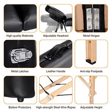 Load image into Gallery viewer, Yaheetech Spa Bed Portable Lash Bed Massage Bed Foldable Spa Tables Adjustable 2 Fold with Non-Woven Bag, Black