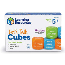 Load image into Gallery viewer, Learning Resources Let's Talk! Cubes, Conversation Cubes, SEL & Autism Therapy, Foam Cubes, 6 Cubes with 36 Prompts, Ages 5+
