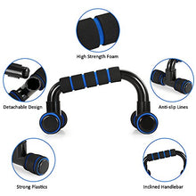 Load image into Gallery viewer, TOMSHOO 5-in-1 AB Wheel Roller Kit AB Roller Pro with Push-UP Bar, Hand Griper, Jump Rope and Knee Pad - Portable Equipment for Home Exercise, Workout (Upgraded Version)