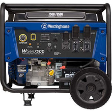 Load image into Gallery viewer, Westinghouse WGen7500 Portable Generator with Remote Electric Start - 7500 Rated Watts & 9500 Peak Watts - Gas Powered - CARB Compliant - Transfer Switch Ready