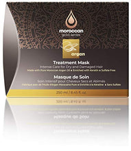 Load image into Gallery viewer, Moroccan Gold Series Treatment Mask – Deep Hydrating Argan Oil Hair Mask for Dry, Damaged, Color Treated and Curly Hair Enriched with Keratin – Sulfate Free Natural Hair Repair Treatment, 8.45oz