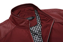 Load image into Gallery viewer, Tanming Men's Casual Slim Fit Lightweight Zip Up Softshell Bomber Jacket (XX-Large, Red)