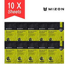 Load image into Gallery viewer, Mizon Solution Black Mask Volcanic Ash with Minerals, Far-Infrared Radiation for Detox, Deep Clean Skin, Black Mask Sheet Delivers Nutrients, Pore Care, Spa Treatment Mask Sheet Set (Tea Tree)