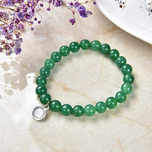 Load image into Gallery viewer, Green Aventurine Bracelet | Chakra Crystal Healing Gemstone Bracelet for Yoga Meditation| Semi Precious Handmade Indian Jade Jewelry for Men Women Unisex by Crystal Agate