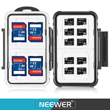 Load image into Gallery viewer, Neewer 14 Slots Memory Card Case Holder, Durable Waterproof Anti-Shock Storage Protector Card Box for 10 Micro SD Cards/10 TF Cards/2 CF Cards and 4 SD Cards/4 XD Cards/2 CF Cards (Black)