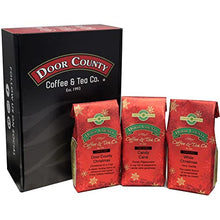 Load image into Gallery viewer, Best Sellers Holiday Flavored Coffee Gift, Door County Coffee, 3 (8oz) Bags