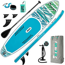 Load image into Gallery viewer, FEATH-R-LITE Inflatable Stand Up Paddle Board 10'5''x33''x6'' Ultra-Light (18.9lbs) ISUP with Paddleboard Accessories,Fins,Adjustable Paddle, Pump,Backpack, Leash, Waterproof Phone Bag