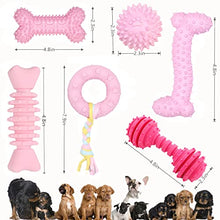 Load image into Gallery viewer, Puppy Toys, 6 Pack Dog Chew Toys for Puppy Teething Cute Pink Dog Toys Puppies Teething Squeaky Toys for Cleaning Teeth and Protect Oral Health Soft & Durable Puppy Chew Toys for Small and Medium Dogs
